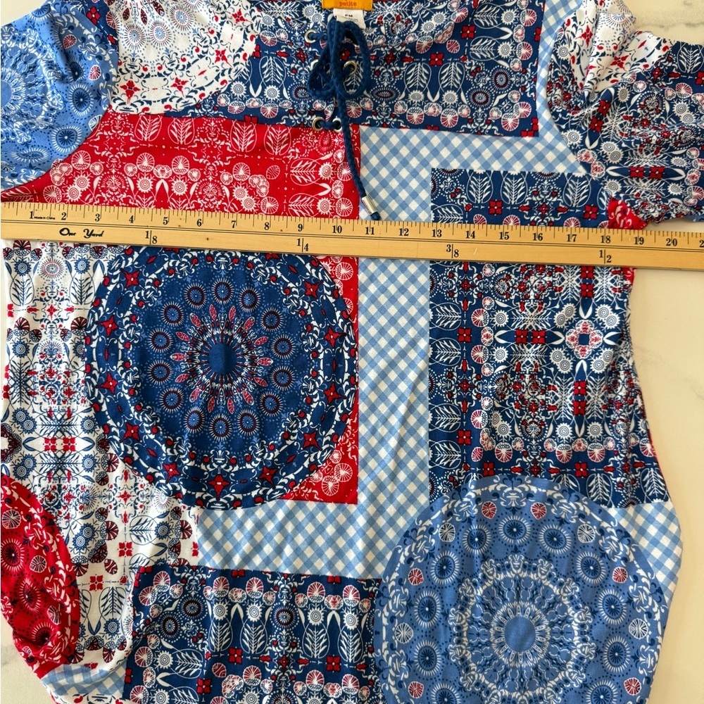 Ruby Road Women's Multicolor Patchwork Top Pm Exc… - image 4